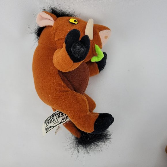 1998 Lion King Simba's Pride Pumba Warthog Stuffed Bean Plush & Zira McD Toy - Picture 3 of 11